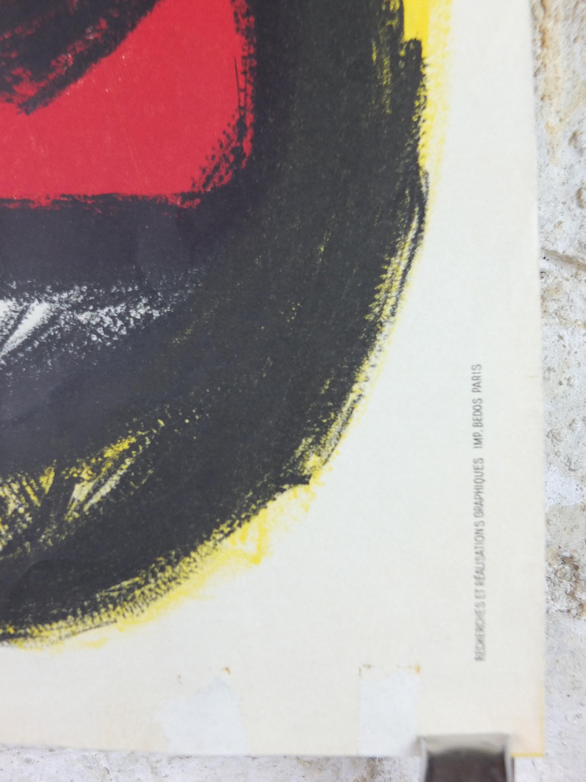 1963 Jean Michel Atlan Poster, Abstract Composition, Cobra Group, avant-garde movement artist gallery exhibition, wall art decor