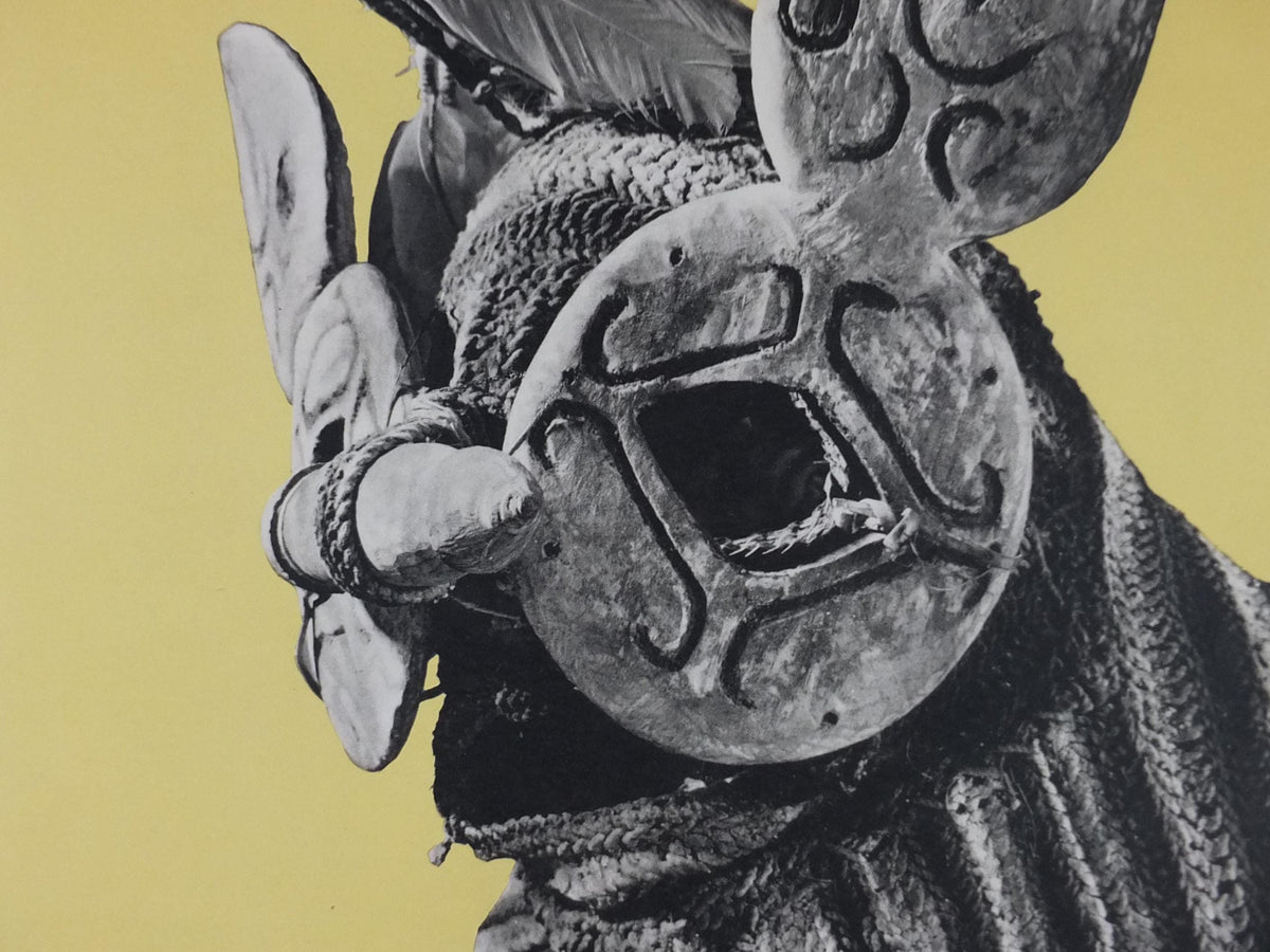 1959 Masquerade Mask Poster, Le Masque, Musee Guimet, surrealism, photography gallery exhibition, wall art decor