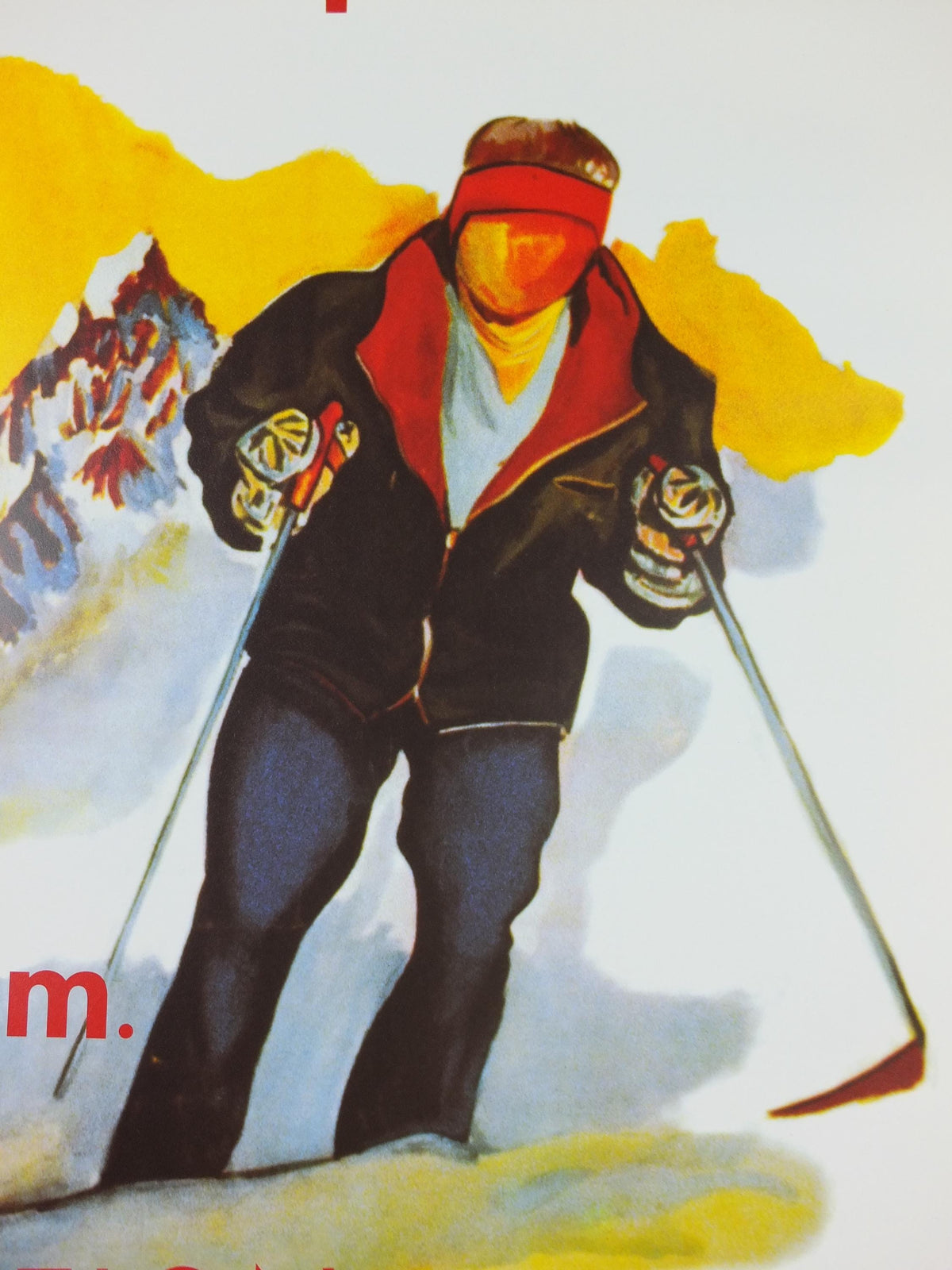 2001 Courchevel Moriond Poster, Skiing in Savoie France, by E Allain, travel advertising print wall art decor
