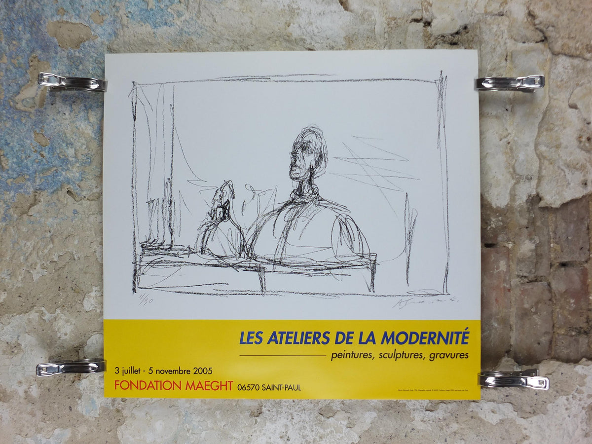 2005 Alberto Giacometti Poster, Buste 1954, Surrealism, Cubism and Expressionism, Fondation Maeght gallery exhibition, wall art decor