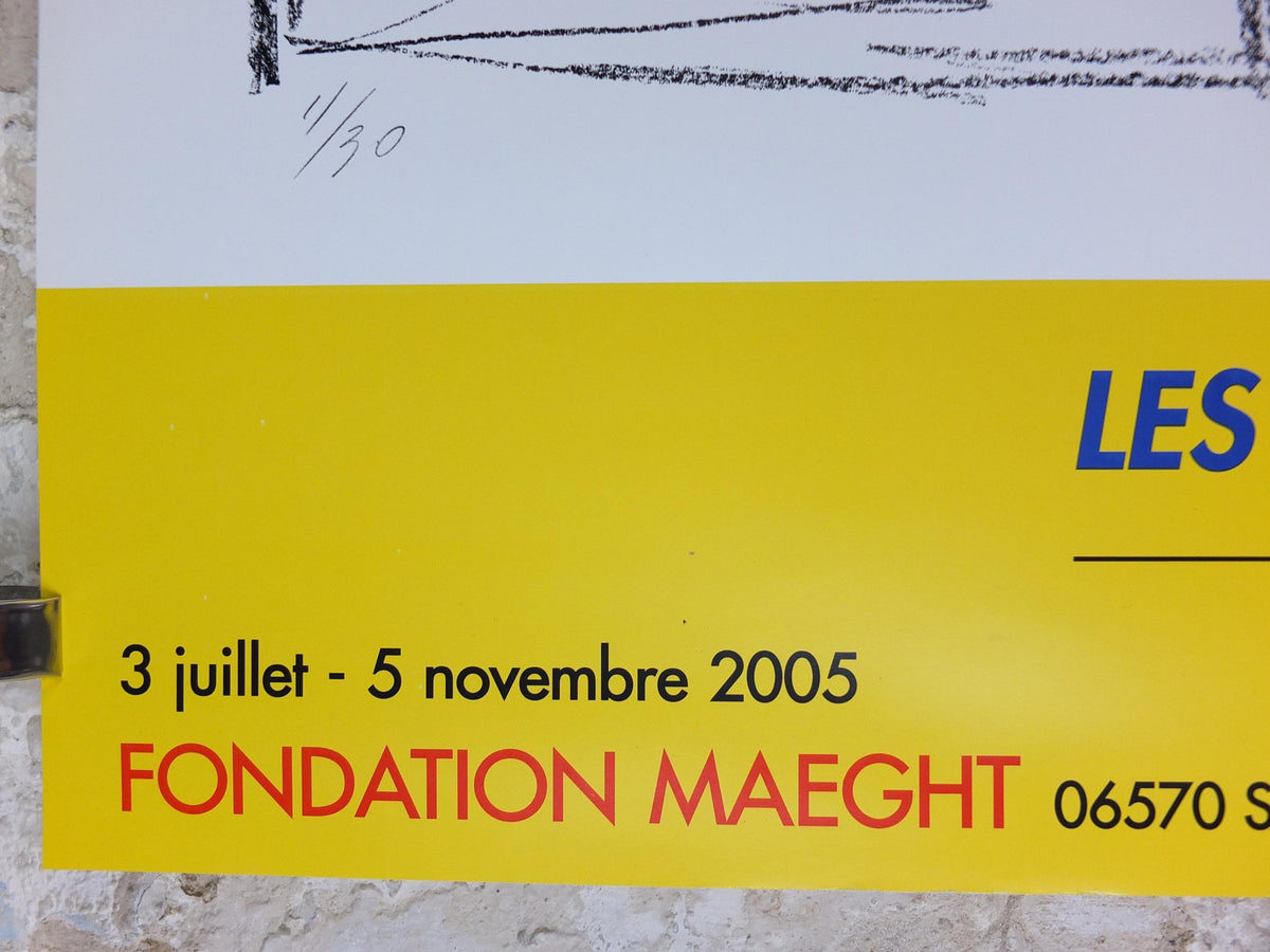 2005 Alberto Giacometti Poster, Buste 1954, Surrealism, Cubism and Expressionism, Fondation Maeght gallery exhibition, wall art decor