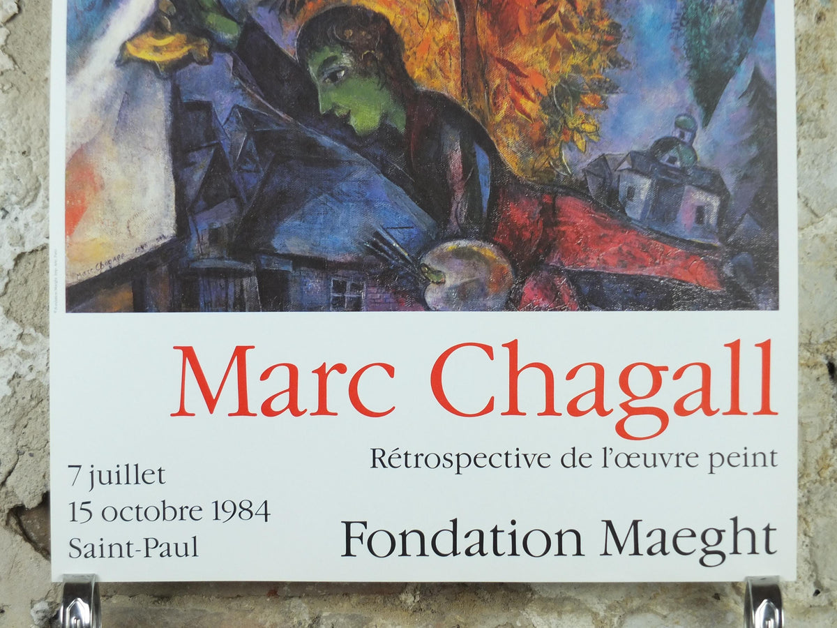 1984 Marc Chagall Poster, The Tree of Life 1948, L'Arbre de vie, Cubism and Expressionism, gallery exhibition, wall art decor