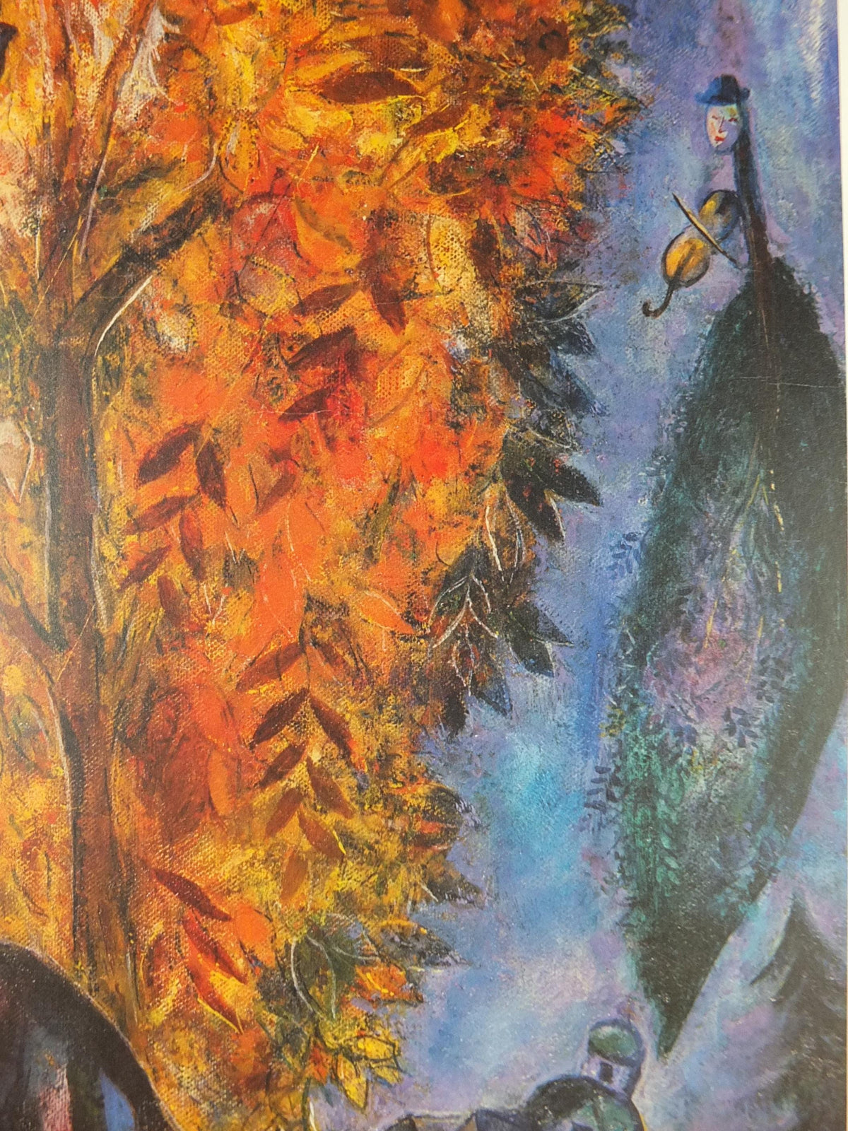 1984 Marc Chagall Poster, The Tree of Life 1948, L'Arbre de vie, Cubism and Expressionism, gallery exhibition, wall art decor
