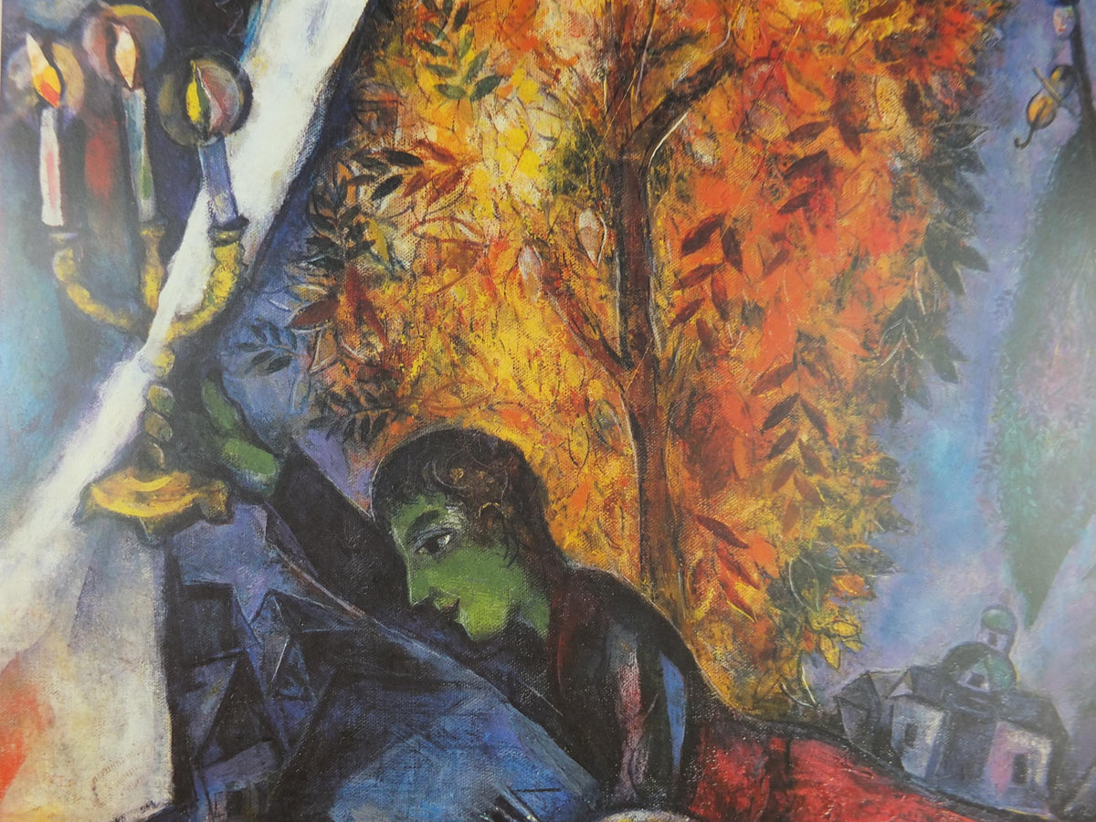 1984 Marc Chagall Poster, The Tree of Life 1948, L'Arbre de vie, Cubism and Expressionism, gallery exhibition, wall art decor
