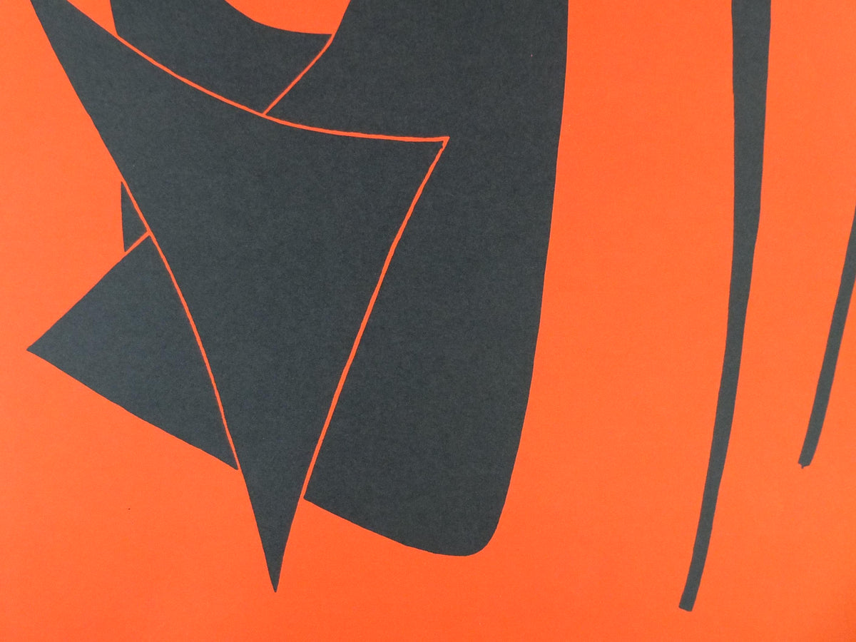 1959 Alexander Calder Poster, Stabile Noir, Abstract, Galerie Maeght Paris, Innovative Mobiles artist, gallery exhibition, wall art decor