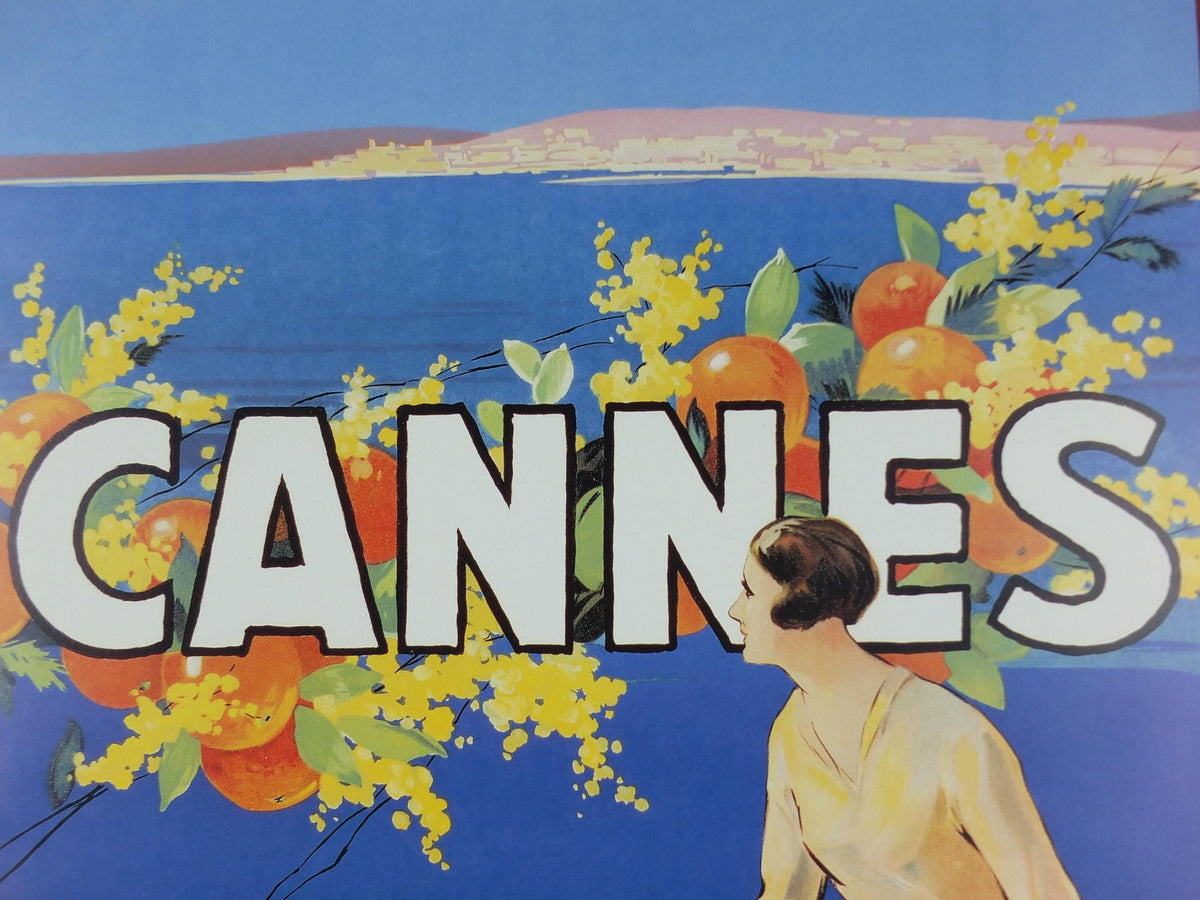 2002 Cannes Poster, The City of Elegant Sports, La Ville des sports elegants, by SEM, travel advertising print wall art decor