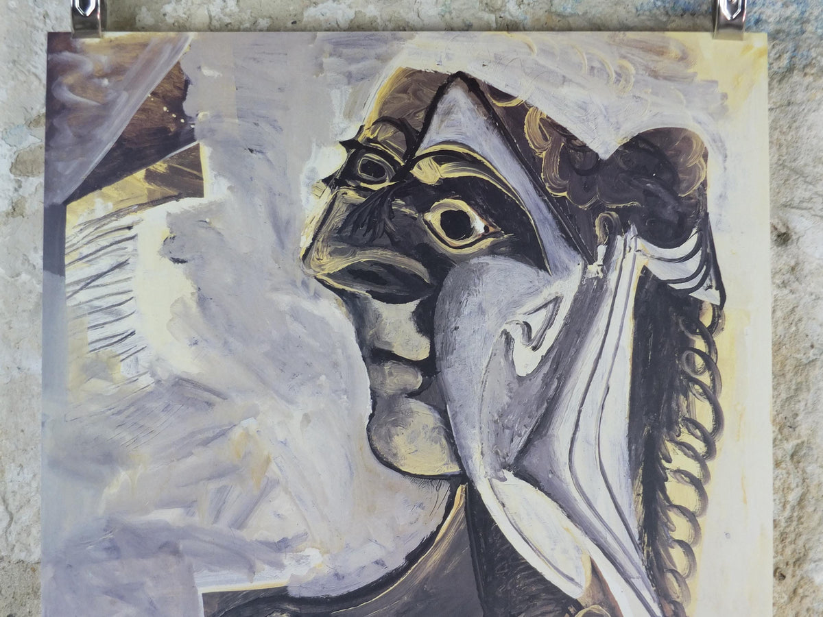 1989 Pablo Picasso Poster, Femme Assise 1971, Seated Woman, Fondation Maeght, Paris, Impression gallery exhibition, wall art decor