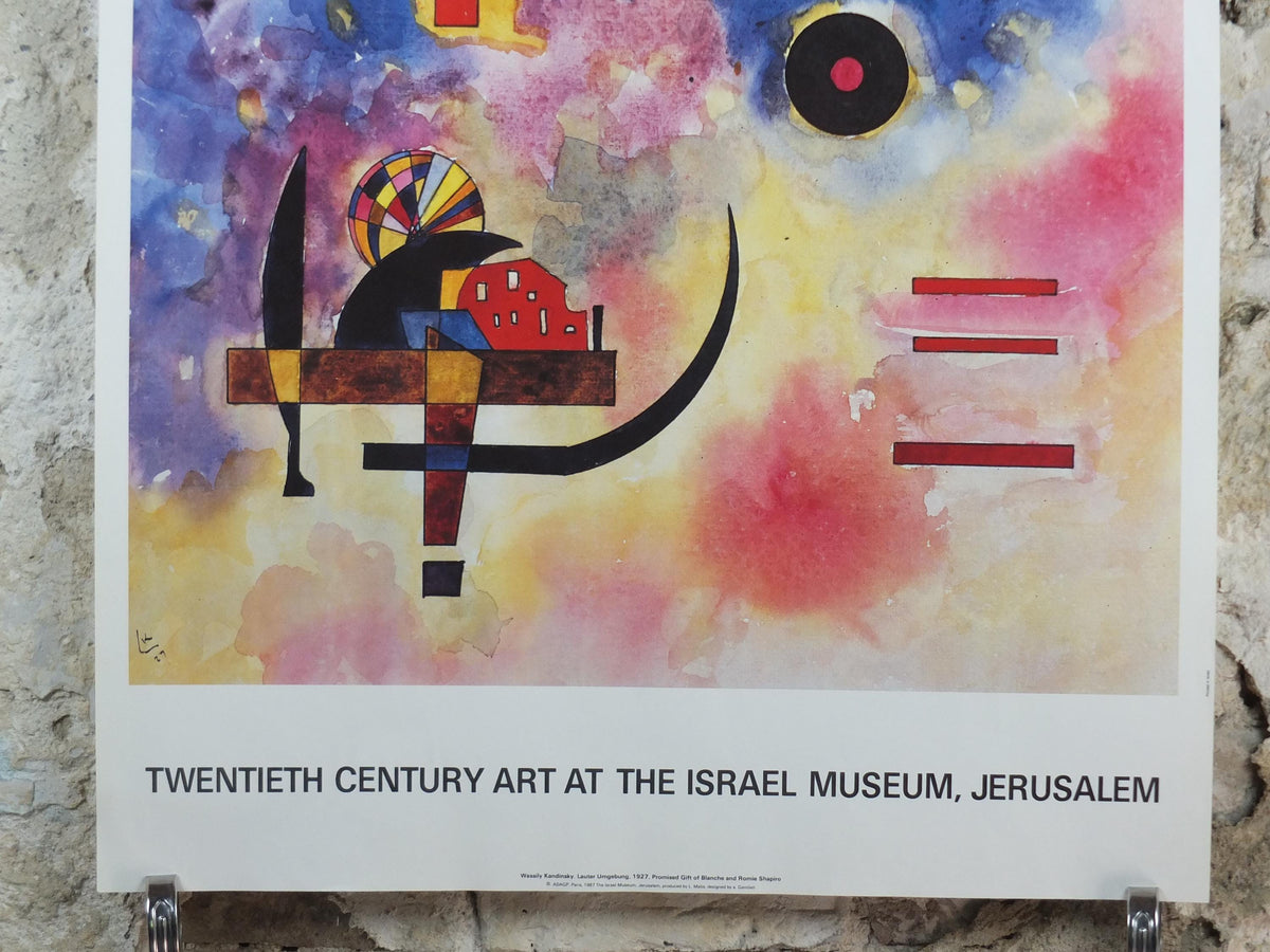1987 Wassily Kandinsky Poster, Noisy Surroundings 1927 Lauter Umgebung, abstract art and expressionism, gallery exhibition wall art decor