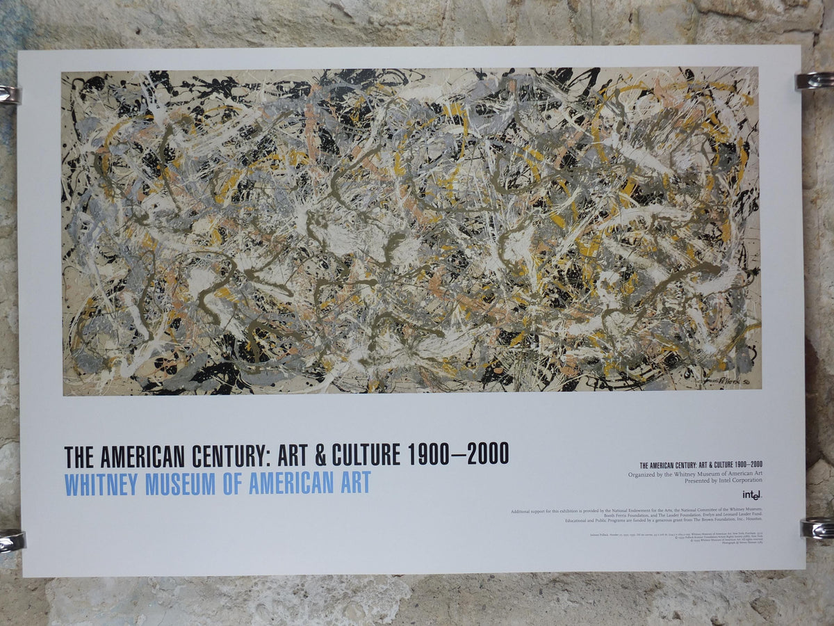1999 Jackson Pollock Poster, Number 27 1950, #27, Whitney Museum, abstract expressionism, gallery exhibition, wall art decor