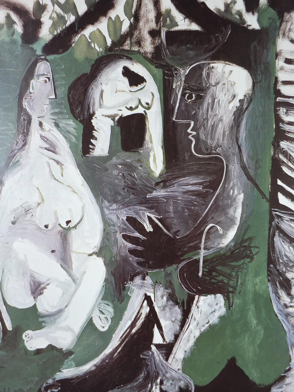 1988 Pablo Picasso Poster, Lunch on the Grass 1961, Louisiana Copenhagen, Le déjeuner sur l'herbe, artist gallery exhibition, wall art decor