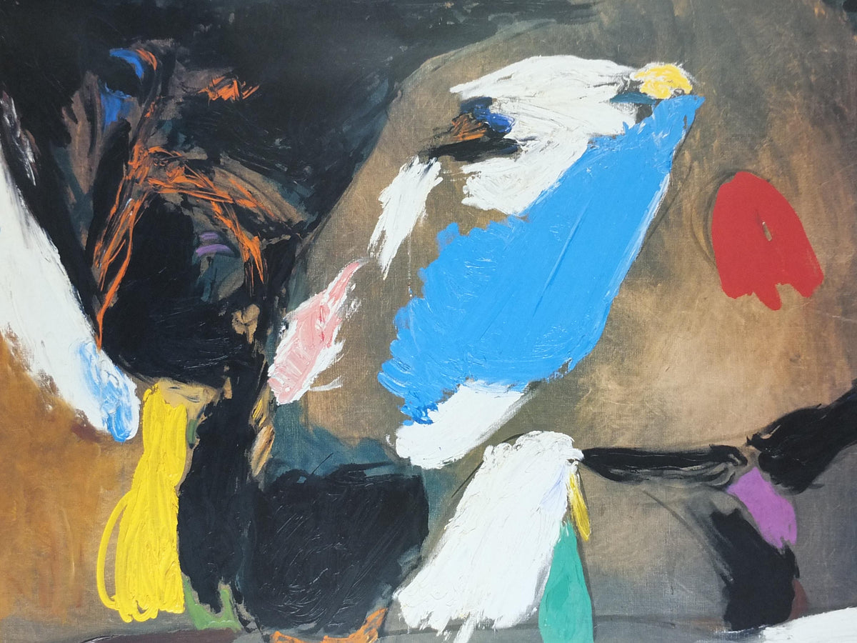 1995 Asger Jorn Poster, Happy Wrath 1972, Lukkelig harme, Cobra Group, avant-garde movement artist gallery exhibition, wall art decor