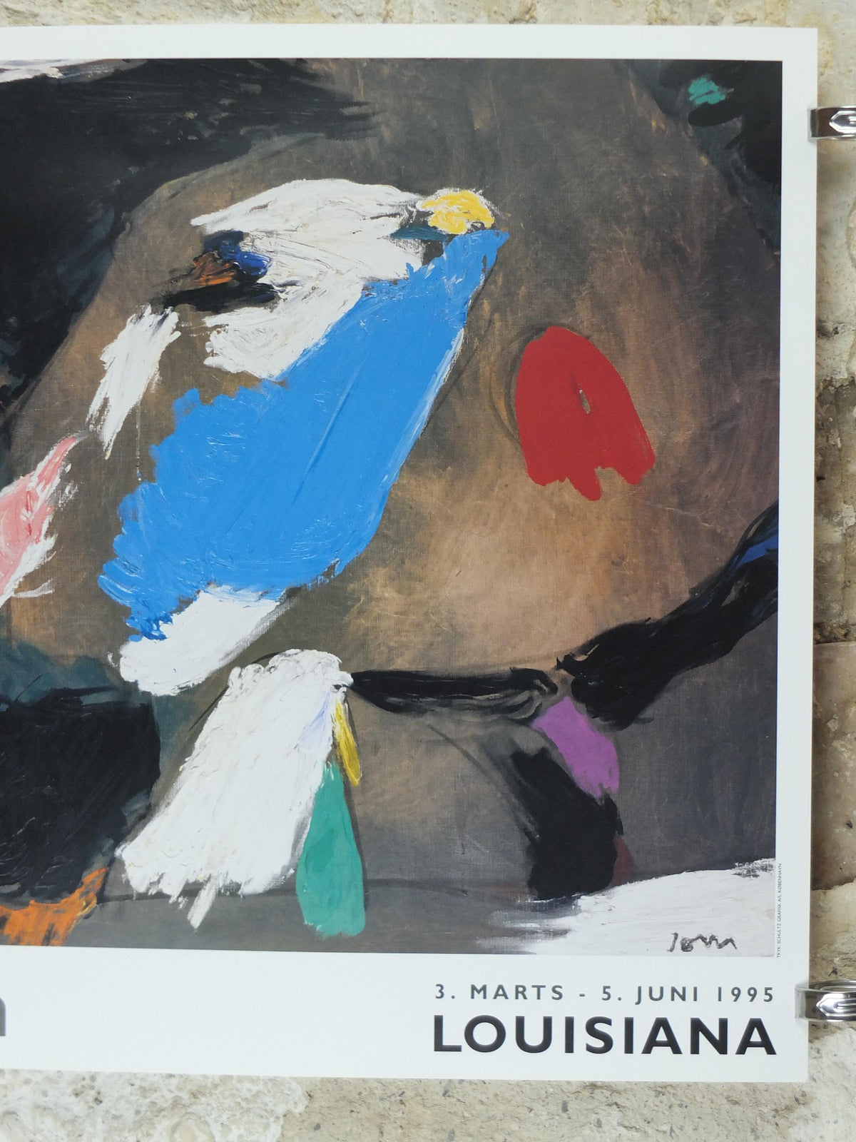 1995 Asger Jorn Poster, Happy Wrath 1972, Lukkelig harme, Cobra Group, avant-garde movement artist gallery exhibition, wall art decor