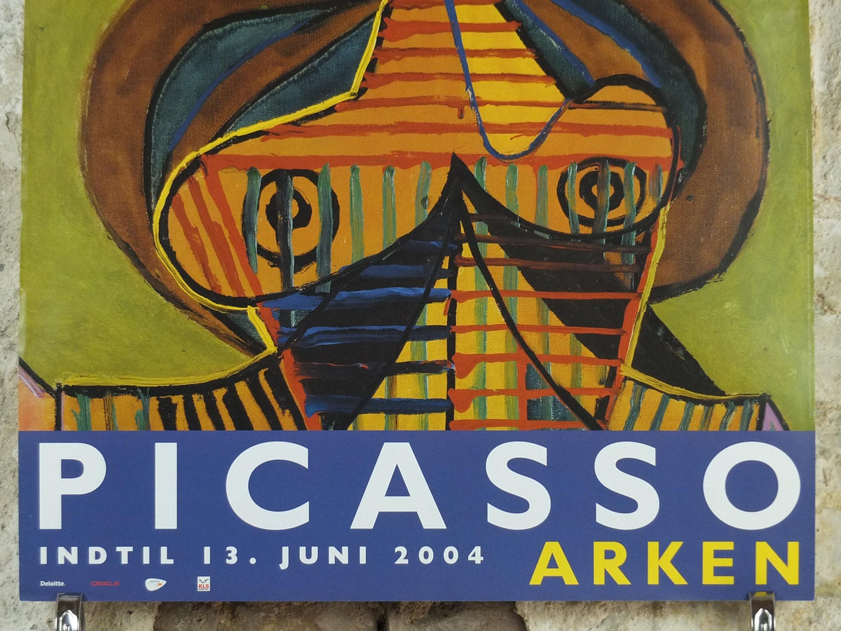 2004 Pablo Picasso Poster, Woman with hair like Aries on a green background 1937, Arken, Denmark, artist gallery exhibition, wall art decor