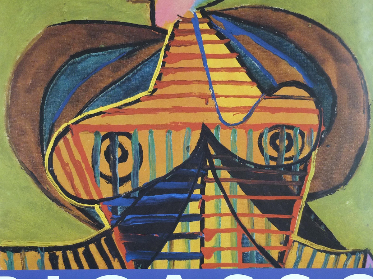 2004 Pablo Picasso Poster, Woman with hair like Aries on a green background 1937, Arken, Denmark, artist gallery exhibition, wall art decor