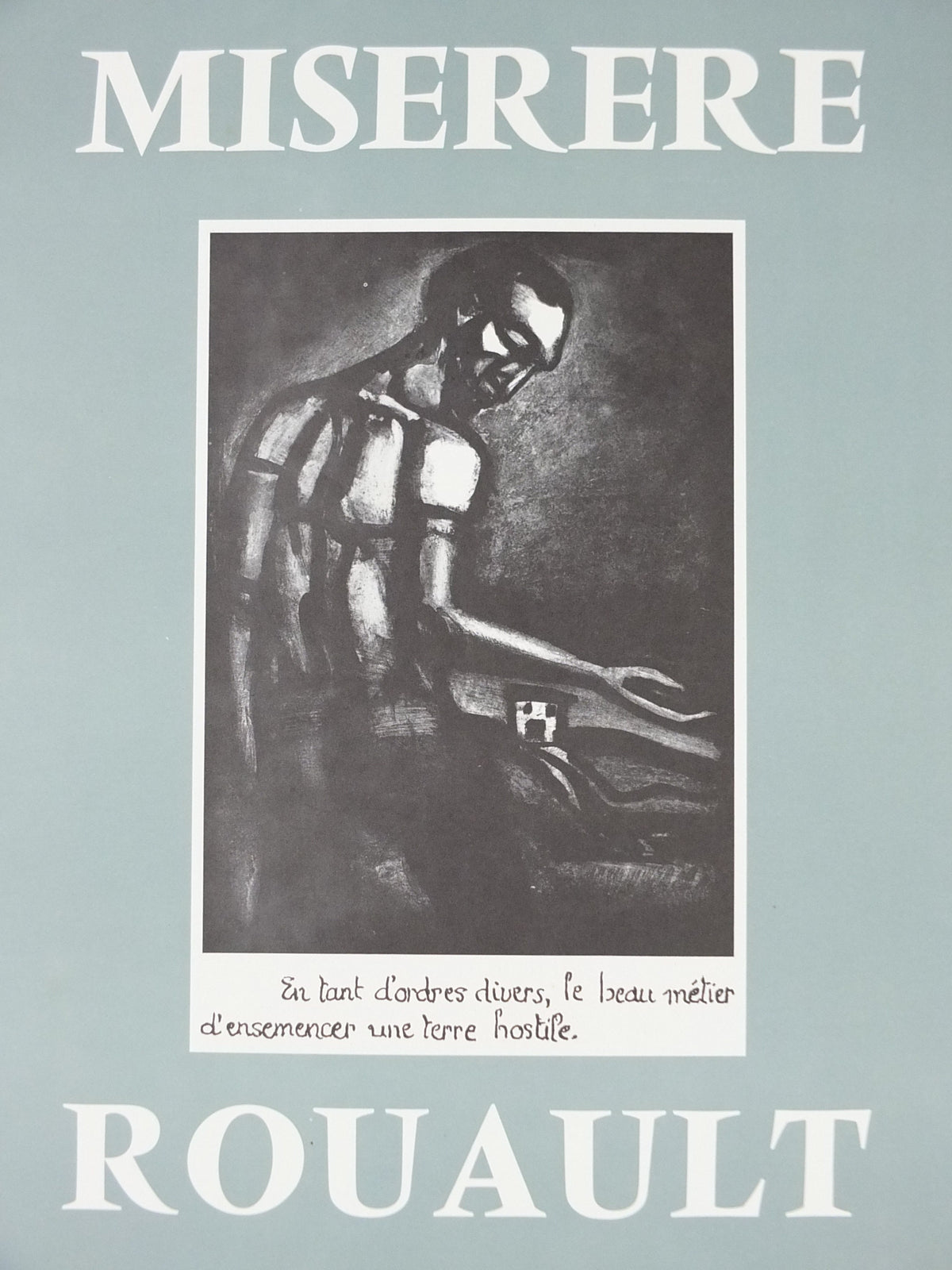 1967 Georges Rouault Poster, "Miserere" Expressionism Fauvism gallery exhibition, wall art decor