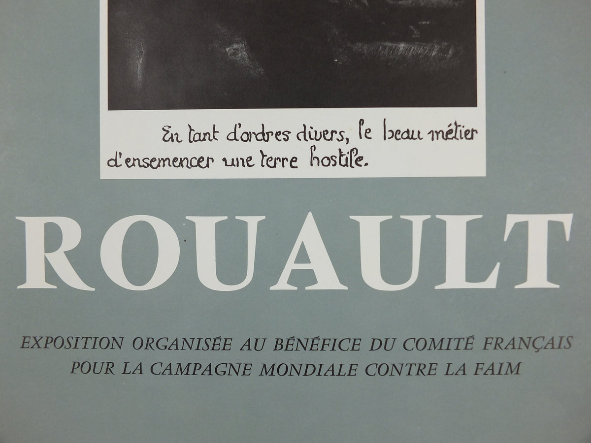 1967 Georges Rouault Poster, "Miserere" Expressionism Fauvism gallery exhibition, wall art decor