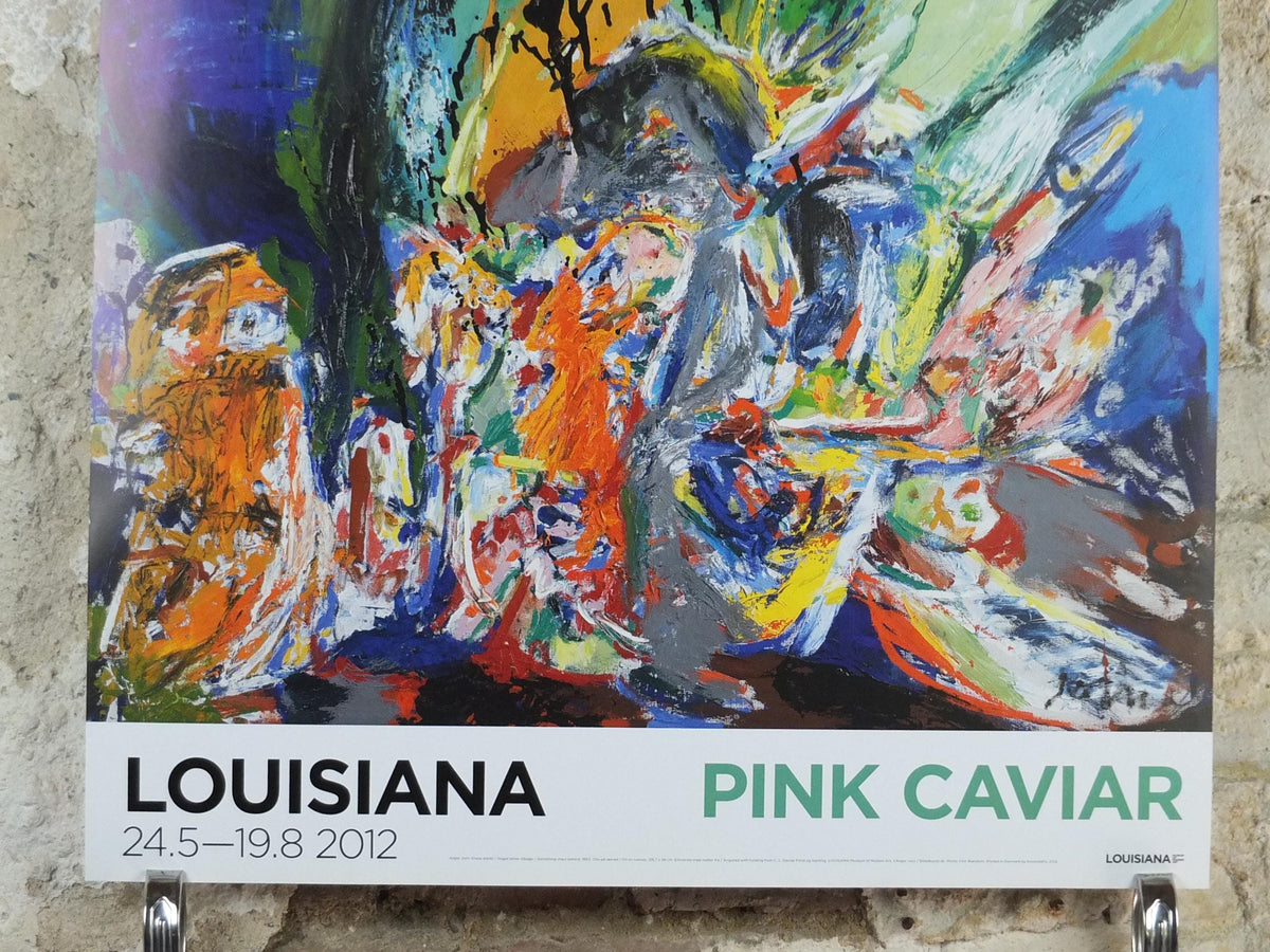 2012 Asger Jorn Poster, Pink Caviar, Something stays behind 1963, Nogle bliver tilbage, Cobra Group, gallery exhibition wall art decor