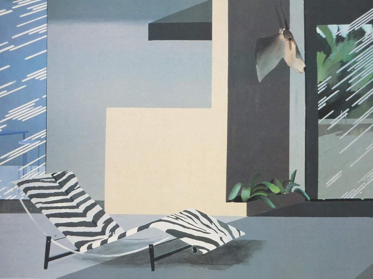 2001 David Hockney Poster, Beverly Hills Housewife 1966, Louisiana Museum of Modern Art, Pop Art, gallery exhibition wall art decor