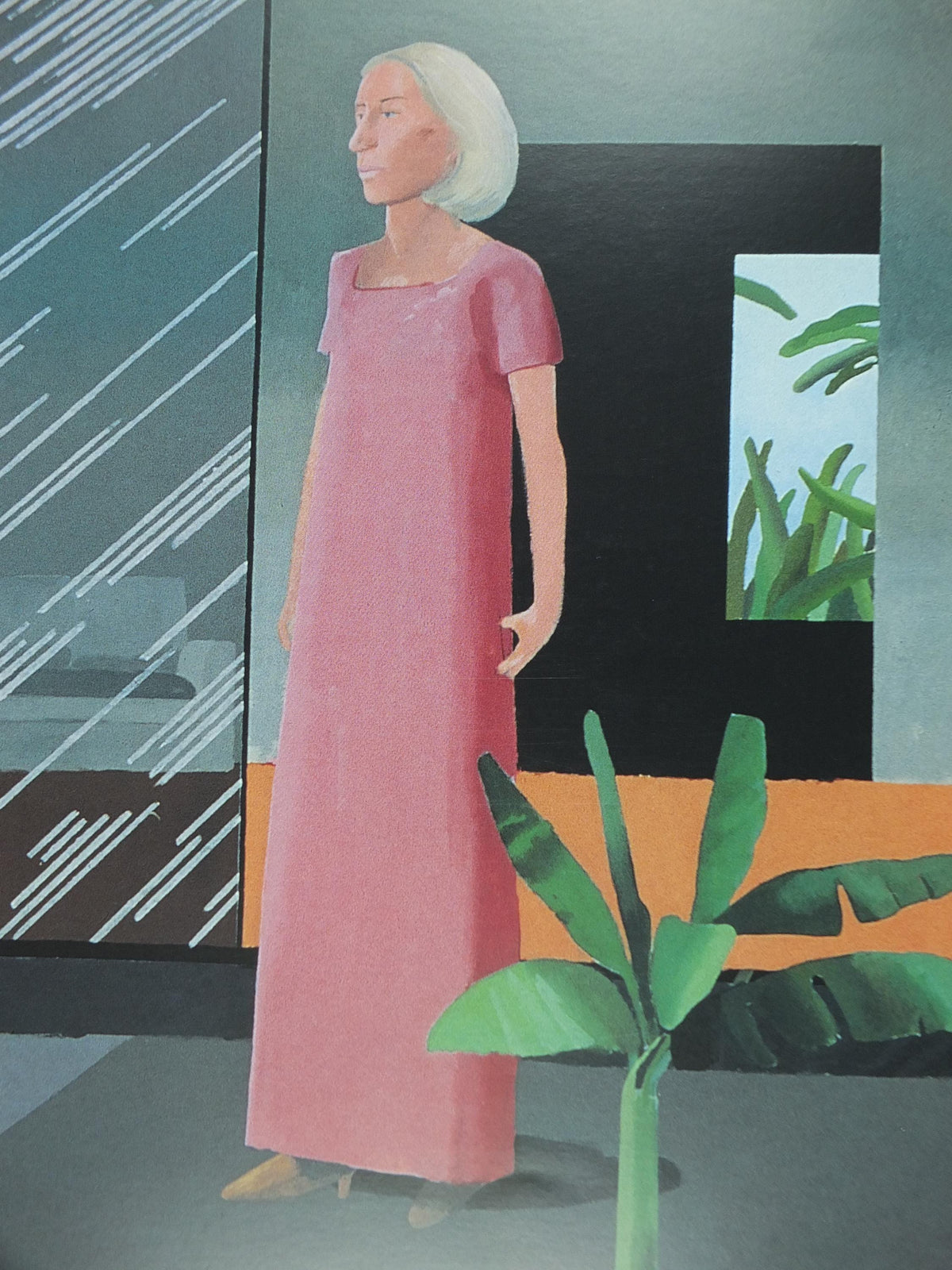 2001 David Hockney Poster, Beverly Hills Housewife 1966, Louisiana Museum of Modern Art, Pop Art, gallery exhibition wall art decor