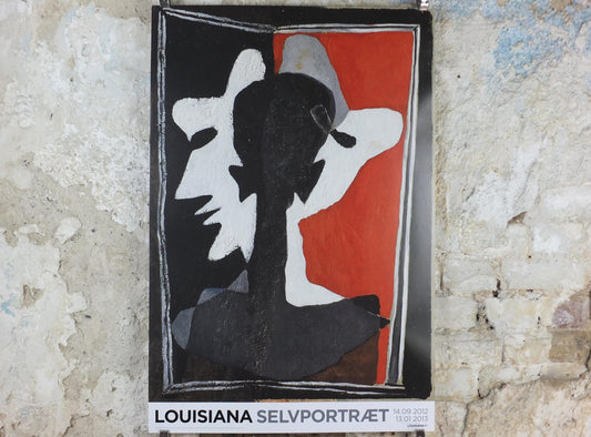 2012 Salvador Dali Poster, Self Portrait Splitting into Three 1926, Louisiana Musieum of Modern Art, pop art, retro wall art decor