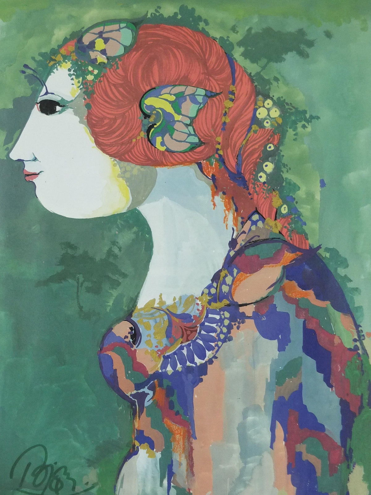 1982 Bjørn Wiinblad Poster, A Midsummer Night's Dream, Titania the Fairy Queen, William Shakespeare, Ein Sommernachtstraum, wall art decor