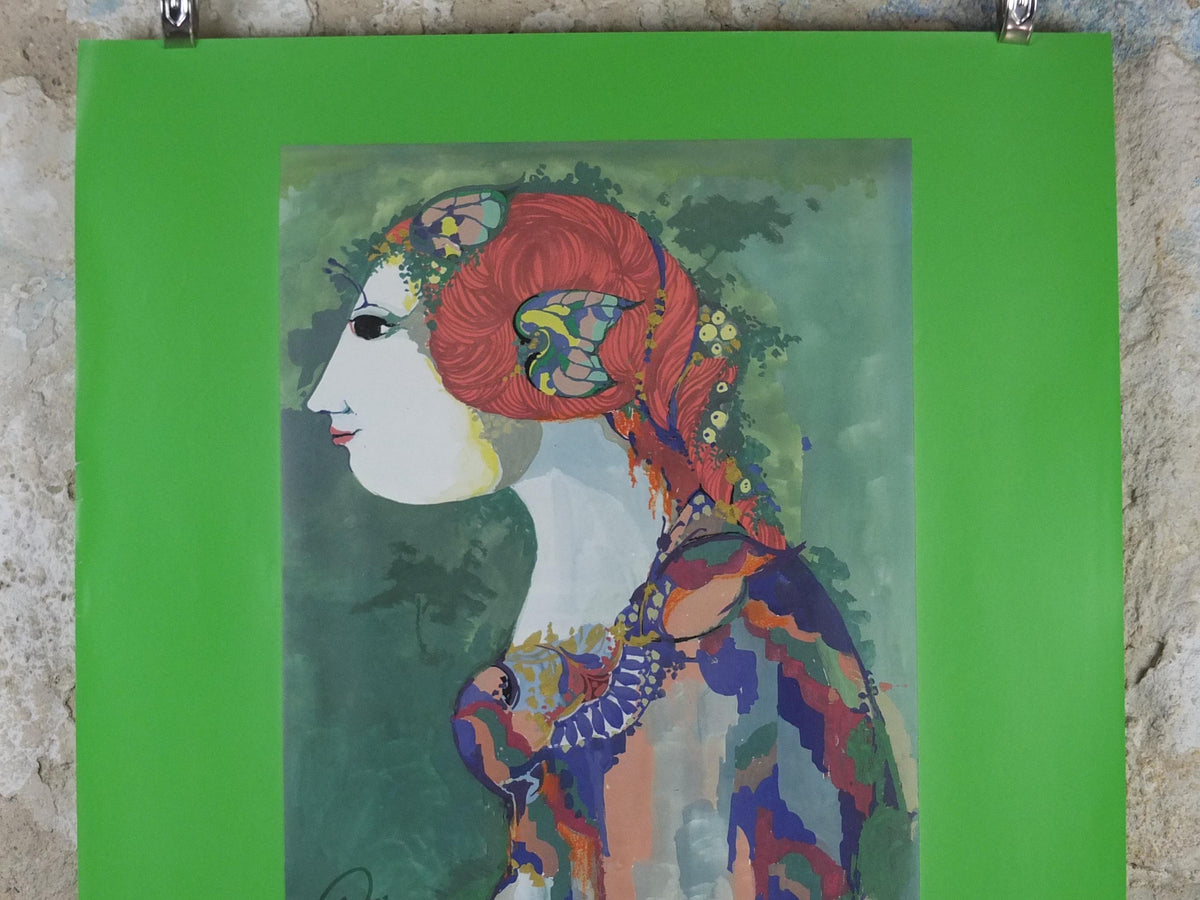 1982 Bjørn Wiinblad Poster, A Midsummer Night's Dream, Titania the Fairy Queen, William Shakespeare, Ein Sommernachtstraum, wall art decor