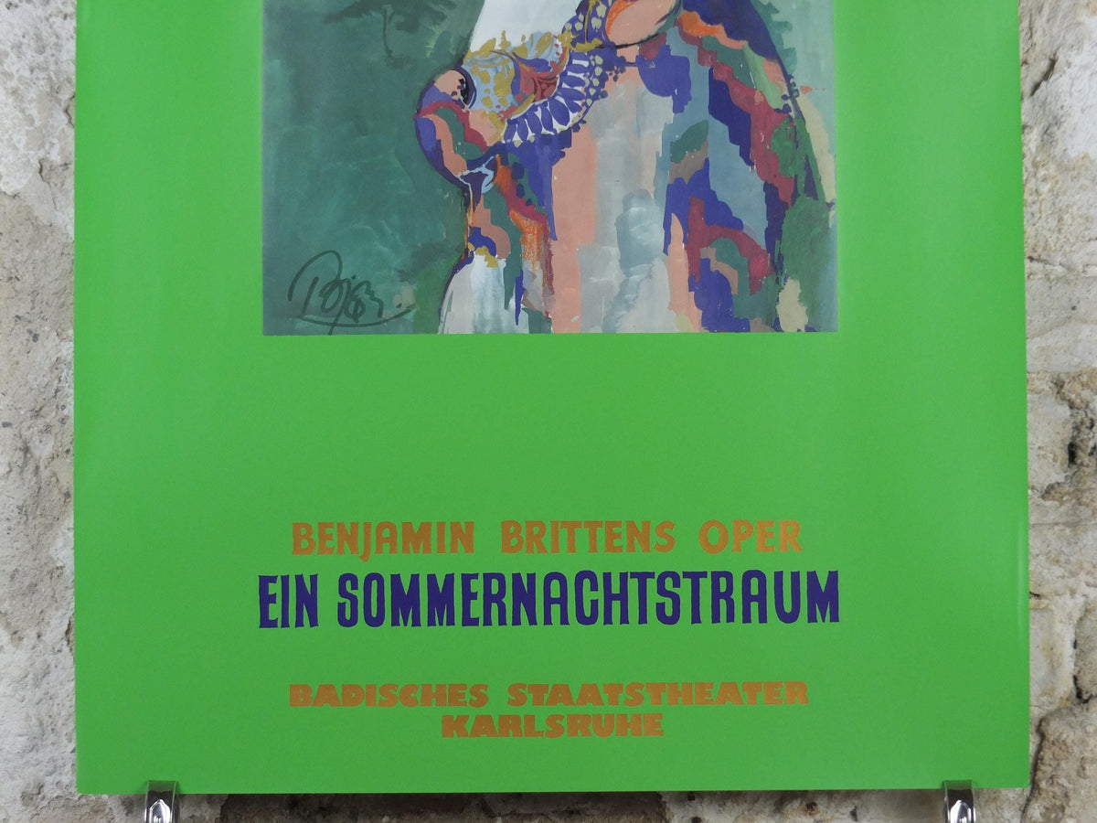 1982 Bjørn Wiinblad Poster, A Midsummer Night's Dream, Titania the Fairy Queen, William Shakespeare, Ein Sommernachtstraum, wall art decor