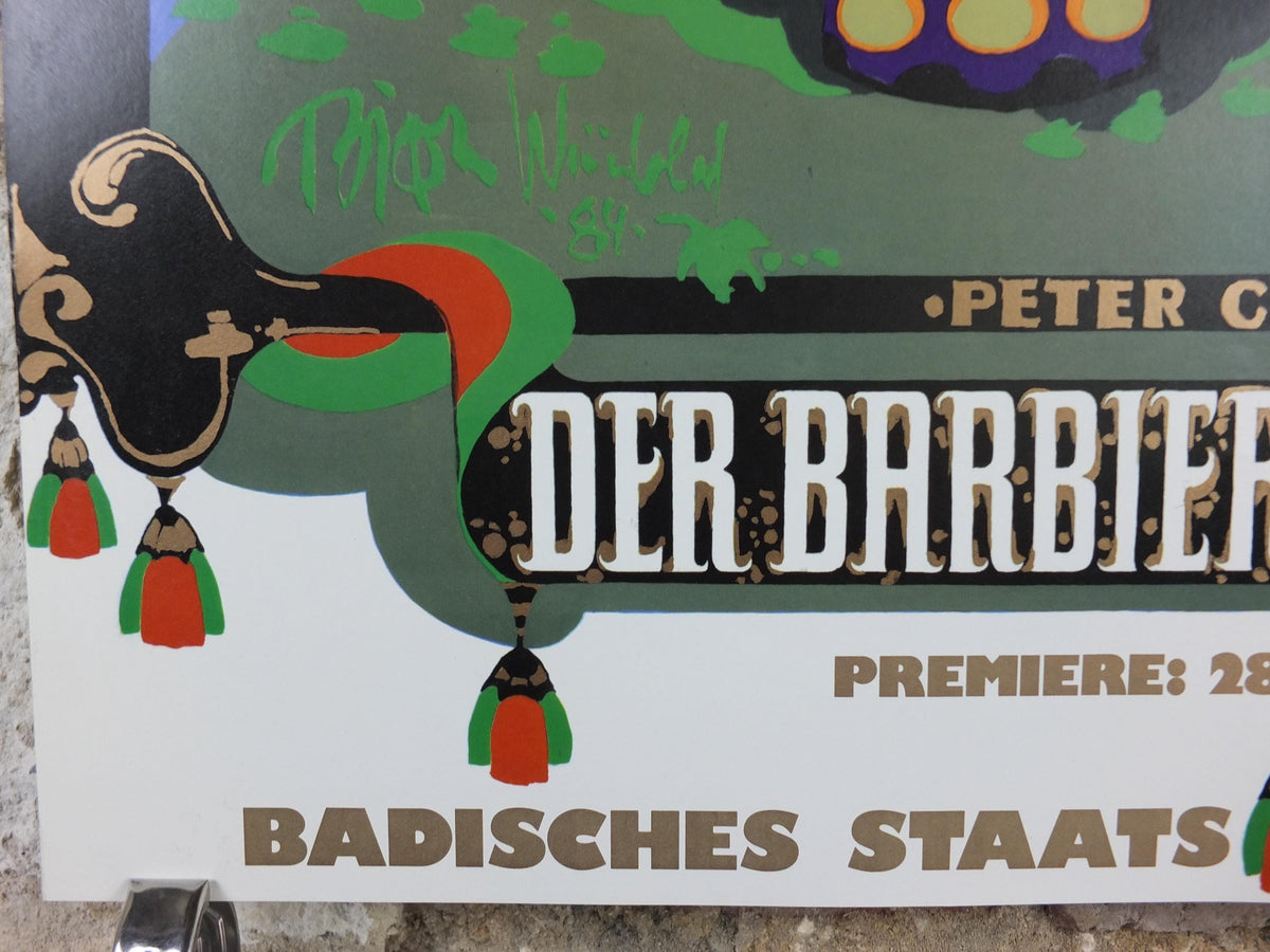 1984 Bjørn Wiinblad Poster, The Barber of Baghdad, Der Barbier von Bagdad, Peter Cornelius Badisches Staatstheater Karlsruhe, wall art decor