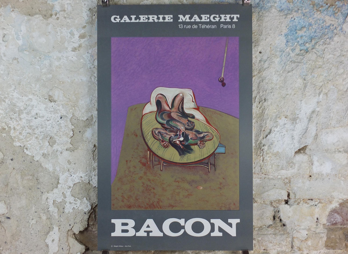 1966 Francis Bacon Poster, Lying Figure 1966, Figurative Realism, Galerie Maeght, exhibition, wall art decor