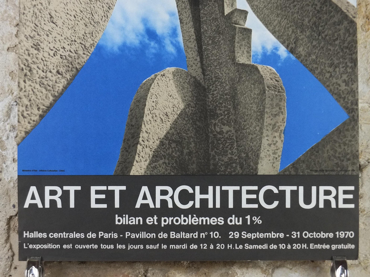 1970 Art & Architecture Poster, Modern Sculpture, Ministere d'Etat - affaires culturelles CNAC, artist gallery exhibition, wall art decor