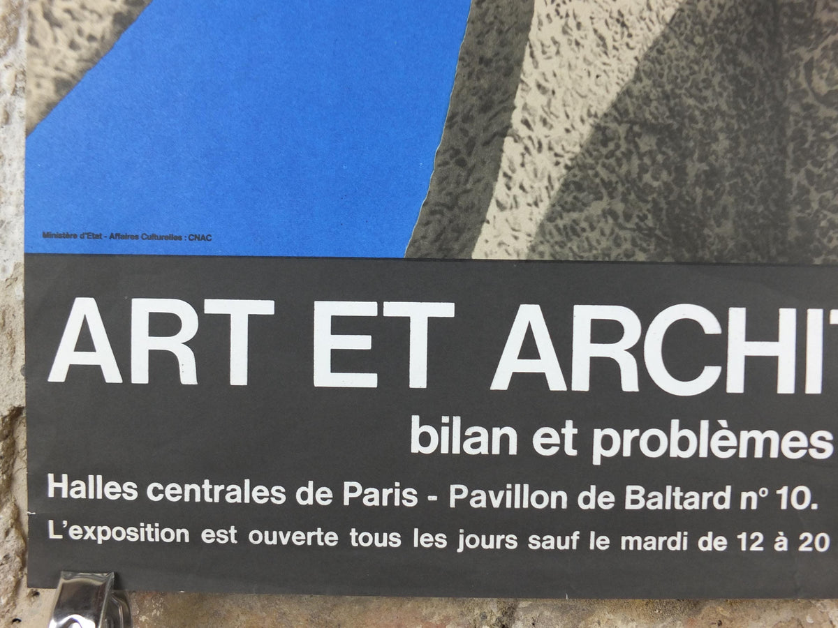 1970 Art & Architecture Poster, Modern Sculpture, Ministere d'Etat - affaires culturelles CNAC, artist gallery exhibition, wall art decor
