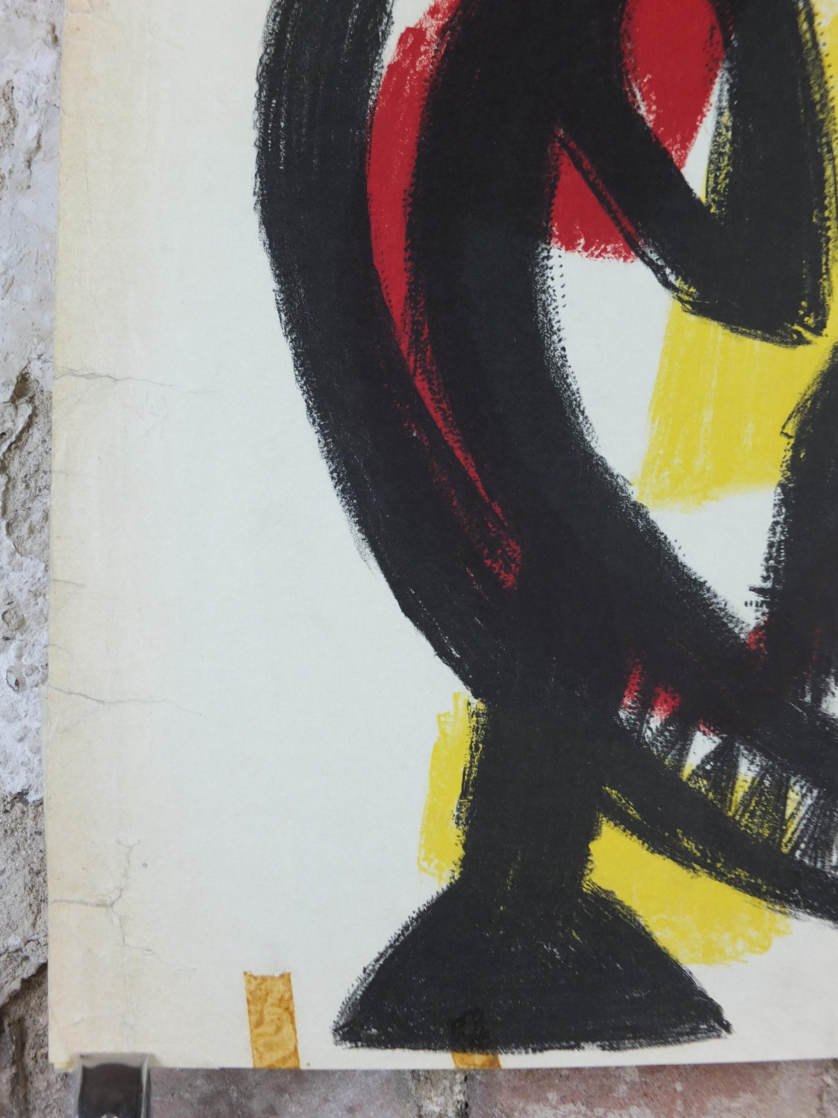 1963 Jean Michel Atlan Poster, Abstract Composition, Cobra Group, avant-garde movement artist gallery exhibition, wall art decor