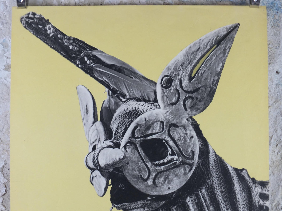 1959 Masquerade Mask Poster, Le Masque, Musee Guimet, surrealism, photography gallery exhibition, wall art decor
