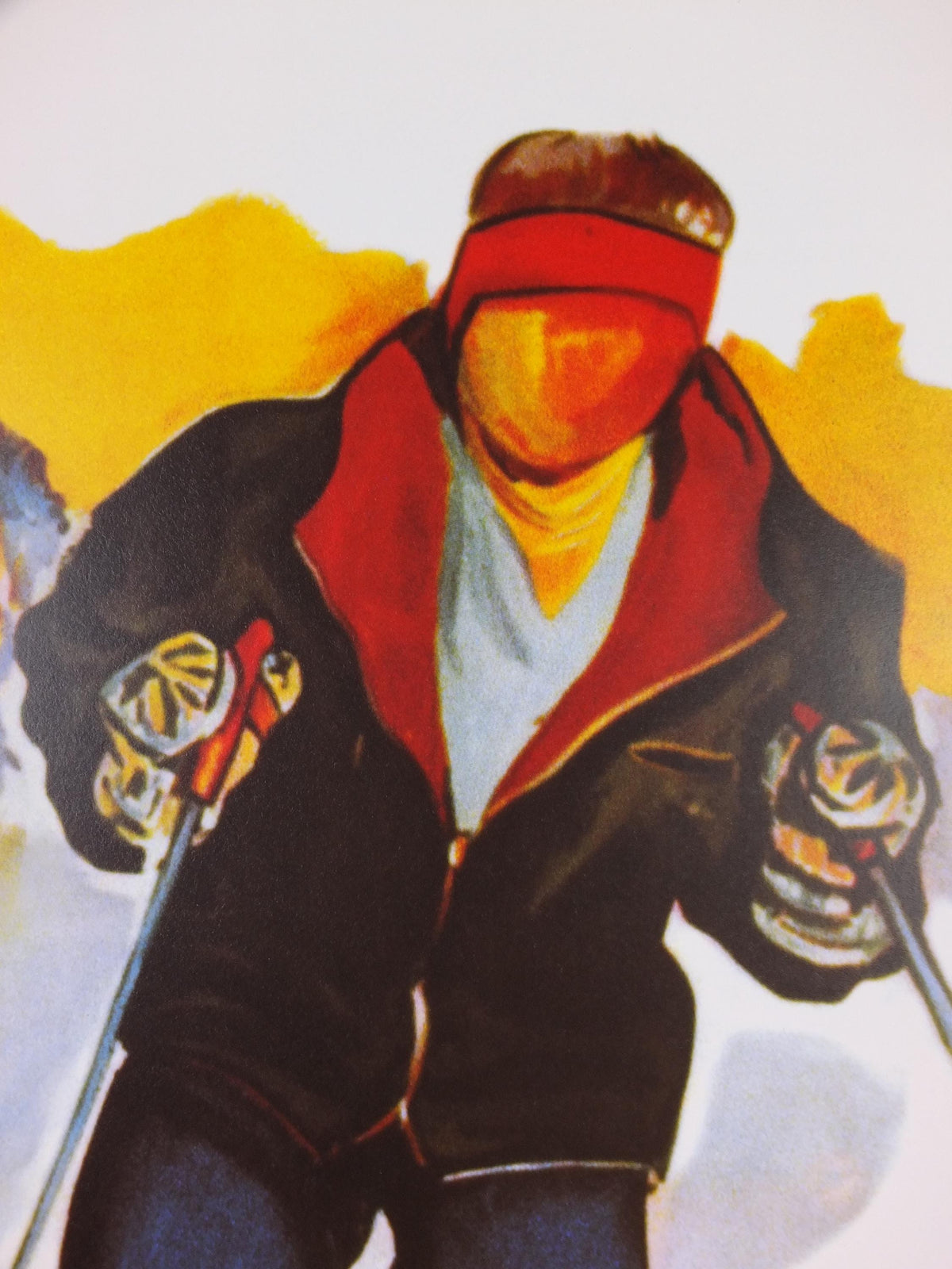 2001 Courchevel Moriond Poster, Skiing in Savoie France, by E Allain, travel advertising print wall art decor