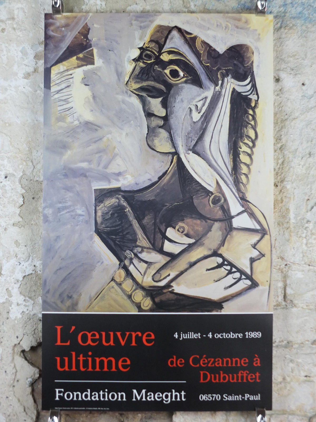 1989 Pablo Picasso Poster, Femme Assise 1971, Seated Woman, Fondation Maeght, Paris, Impression gallery exhibition, wall art decor