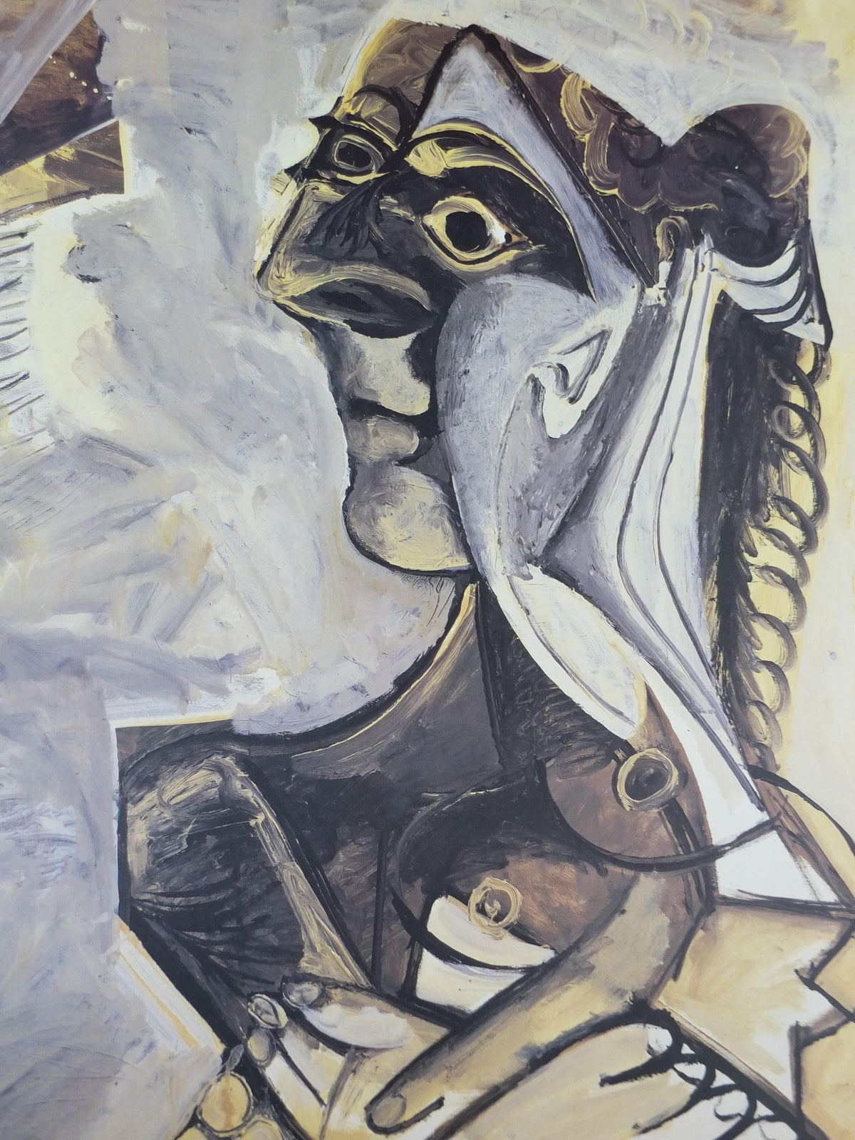 1989 Pablo Picasso Poster, Femme Assise 1971, Seated Woman, Fondation Maeght, Paris, Impression gallery exhibition, wall art decor