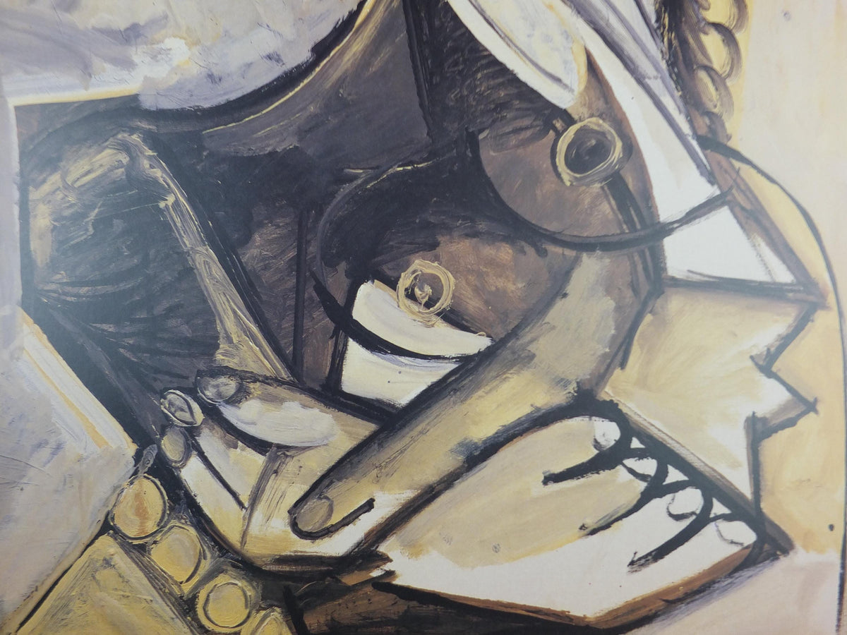 1989 Pablo Picasso Poster, Femme Assise 1971, Seated Woman, Fondation Maeght, Paris, Impression gallery exhibition, wall art decor