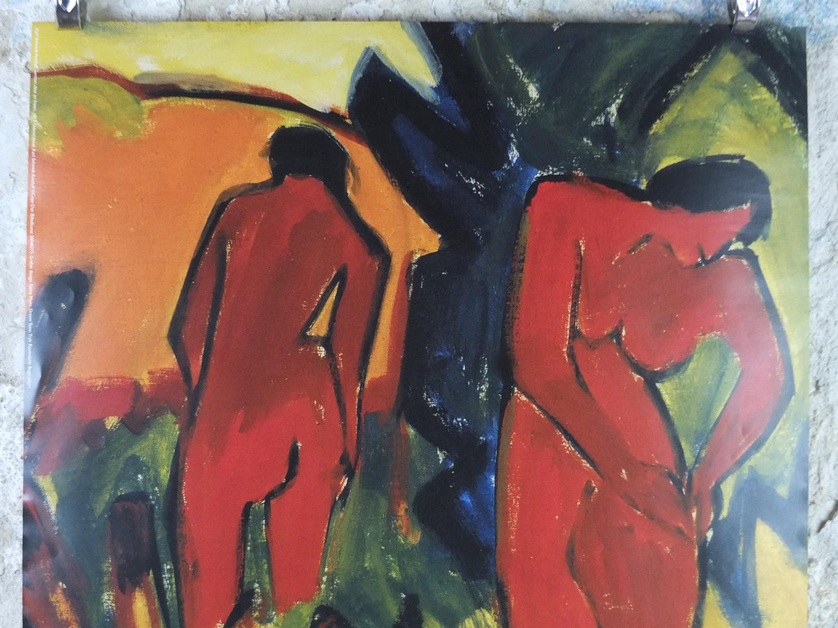 2004 Karl Schmidt-Rottluff Poster, Summer Nudes outside 1913, Die Brücke expressionist, gallery wall art decor