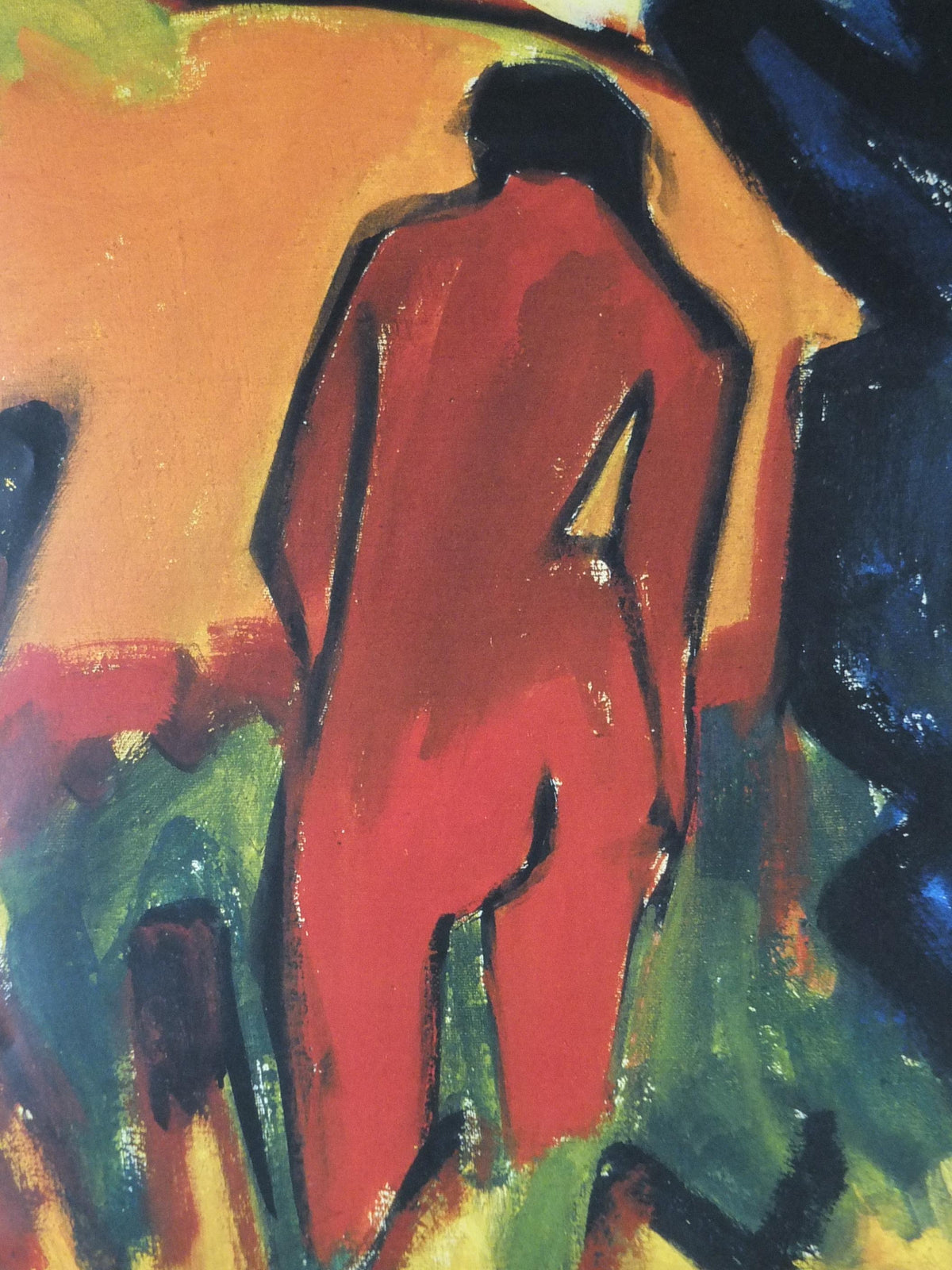 2004 Karl Schmidt-Rottluff Poster, Summer Nudes outside 1913, Die Brücke expressionist, gallery wall art decor