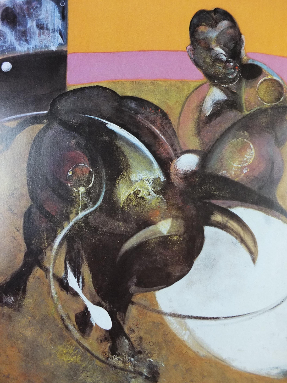1995 Francis Bacon Poster, Study for a Bullfight 1969, Fondation Maeght, Figurative Realism, gallery exhibition, wall art decor