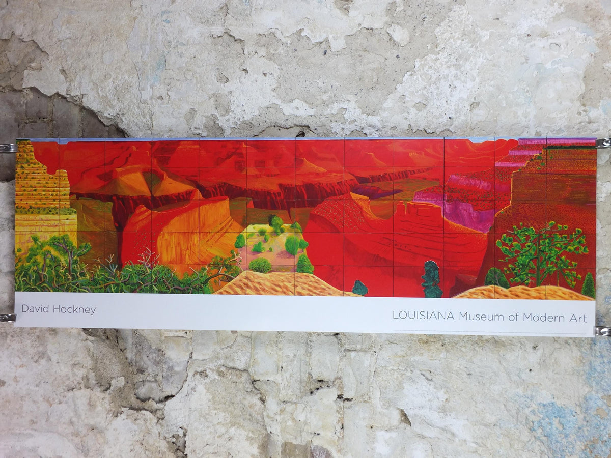 2011 David Hockney Poster, A Closer Grand Canyon 1998, Louisiana Museum of Modern Art, Pop Art, gallery exhibition wall art decor