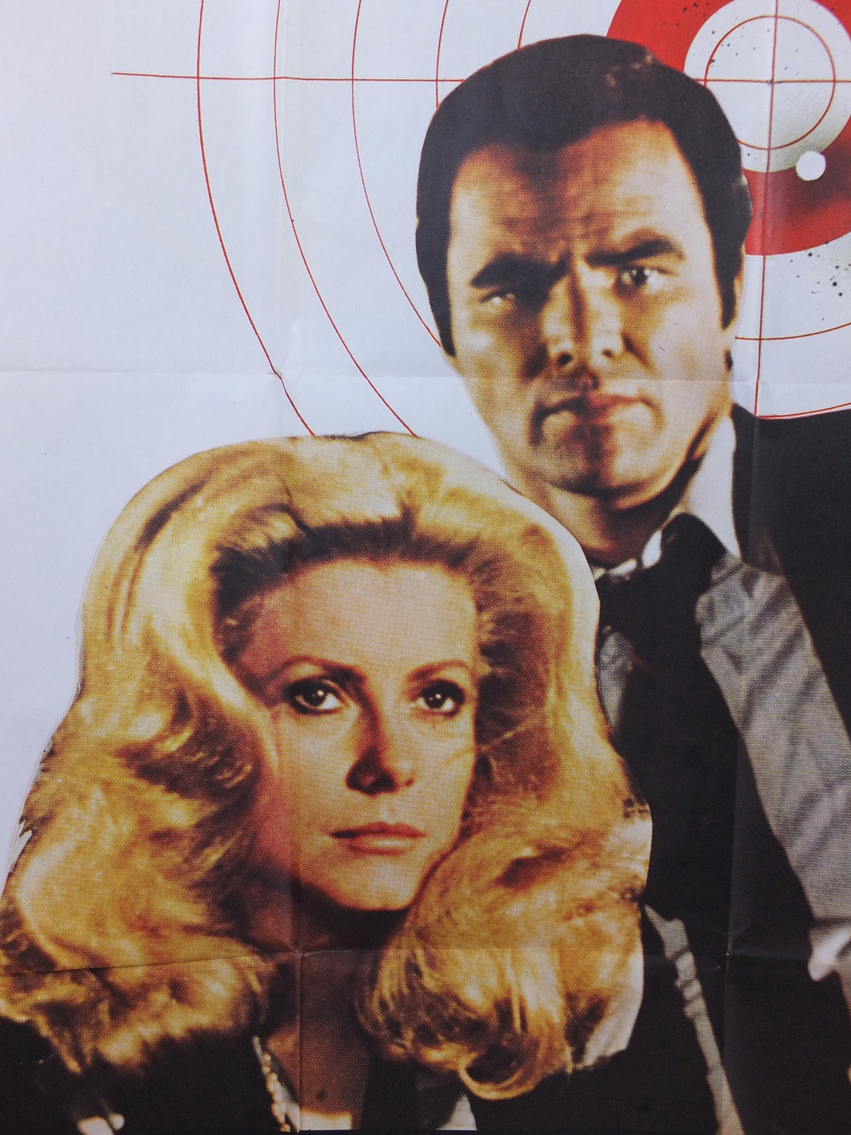 1975 Hustle Poster, Burt Reynolds Catherine Deneuve, La Cite Des Dangers, French "Grande" size, Vintage French, film cinema wall art decor