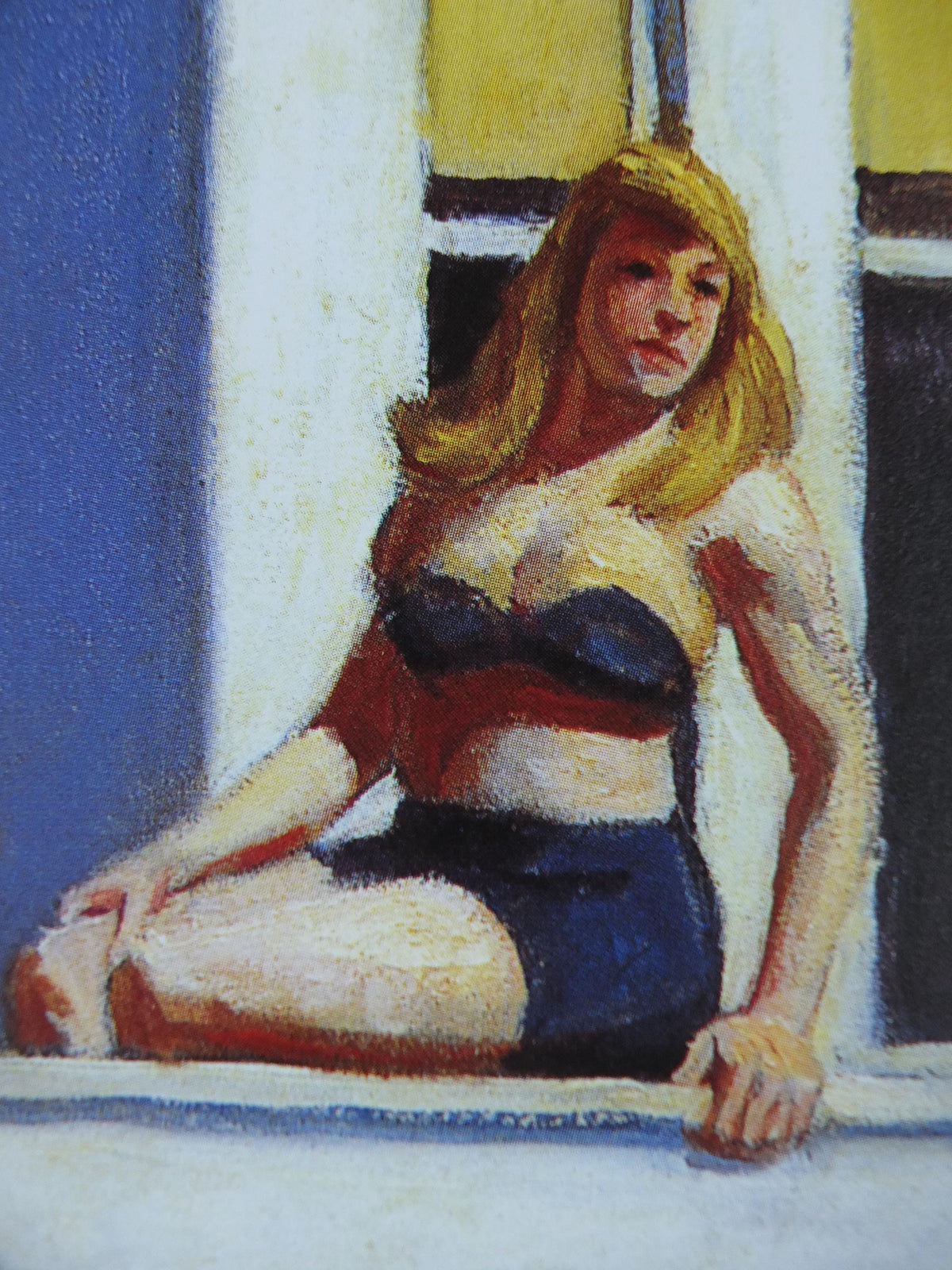 1992 Edward Hopper Poster, Second Story Sunlight 1960, Louisiana, Copenhagen, Realism, gallery exhibition, wall art decor
