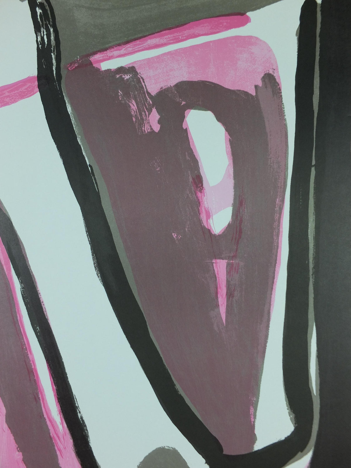 1980 Bram Van Valde Poster, Abstract Surrealism, Pink Tachisme and Lyrical Abstraction, Galerie Maeght, gallery exhibition wall art decor