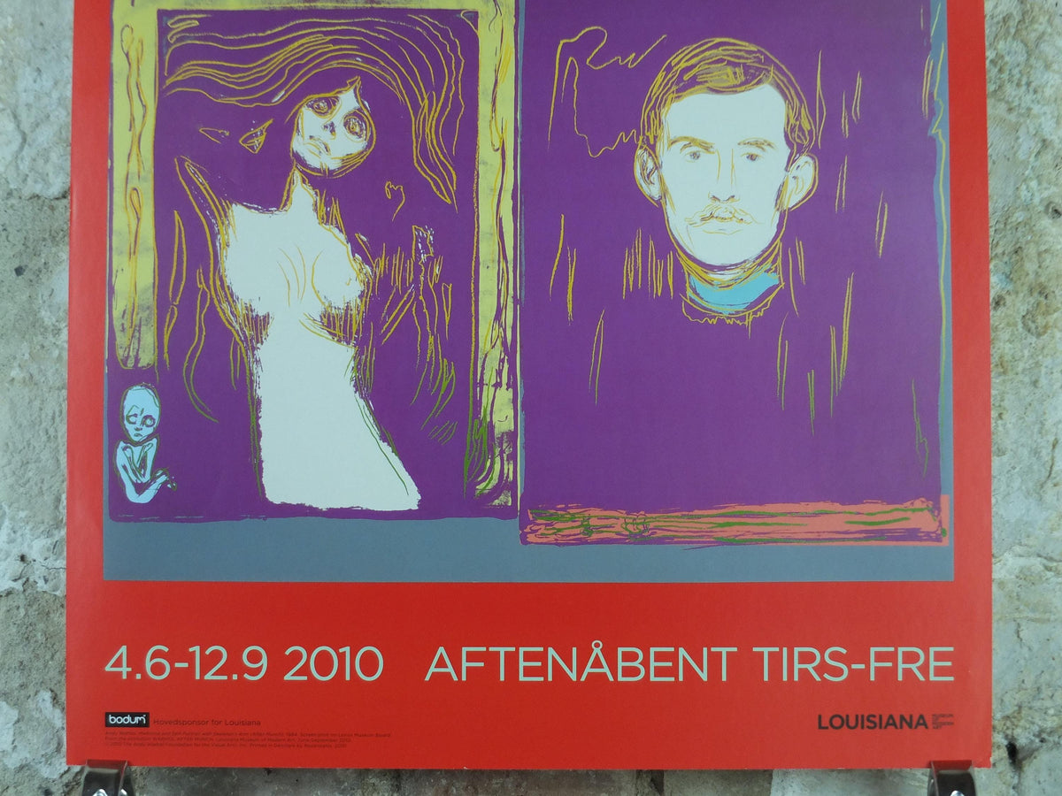 2010 Andy Warhol Poster, Madonna & Self Portrait with Skeleton's Arm (after Munch) 1984, Pop Art, Expressionism, gallery wall art decor