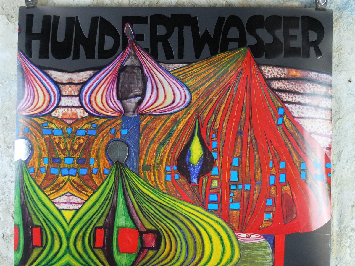 1992 Friedensreich Hundertwasser Poster, Creative Architecture in Harmony with Nature, Kreative Architektur Gleichnis der Schöpfung wall art