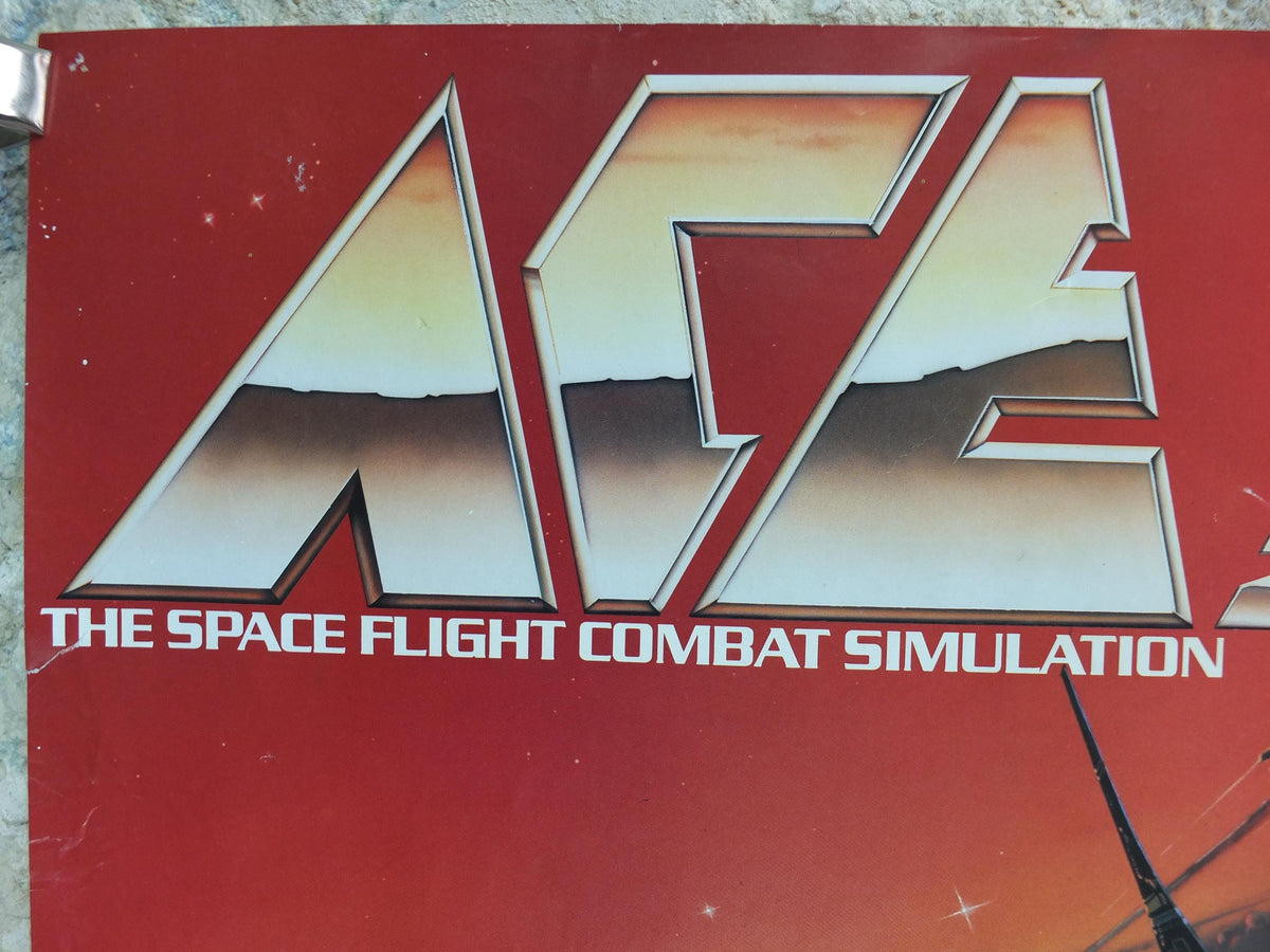 1988 Ace 2088 Poster, Enemies, computer game from Cascade Games Ltd, Arcade shoot em up, C64 Commodore gaming wall art decor