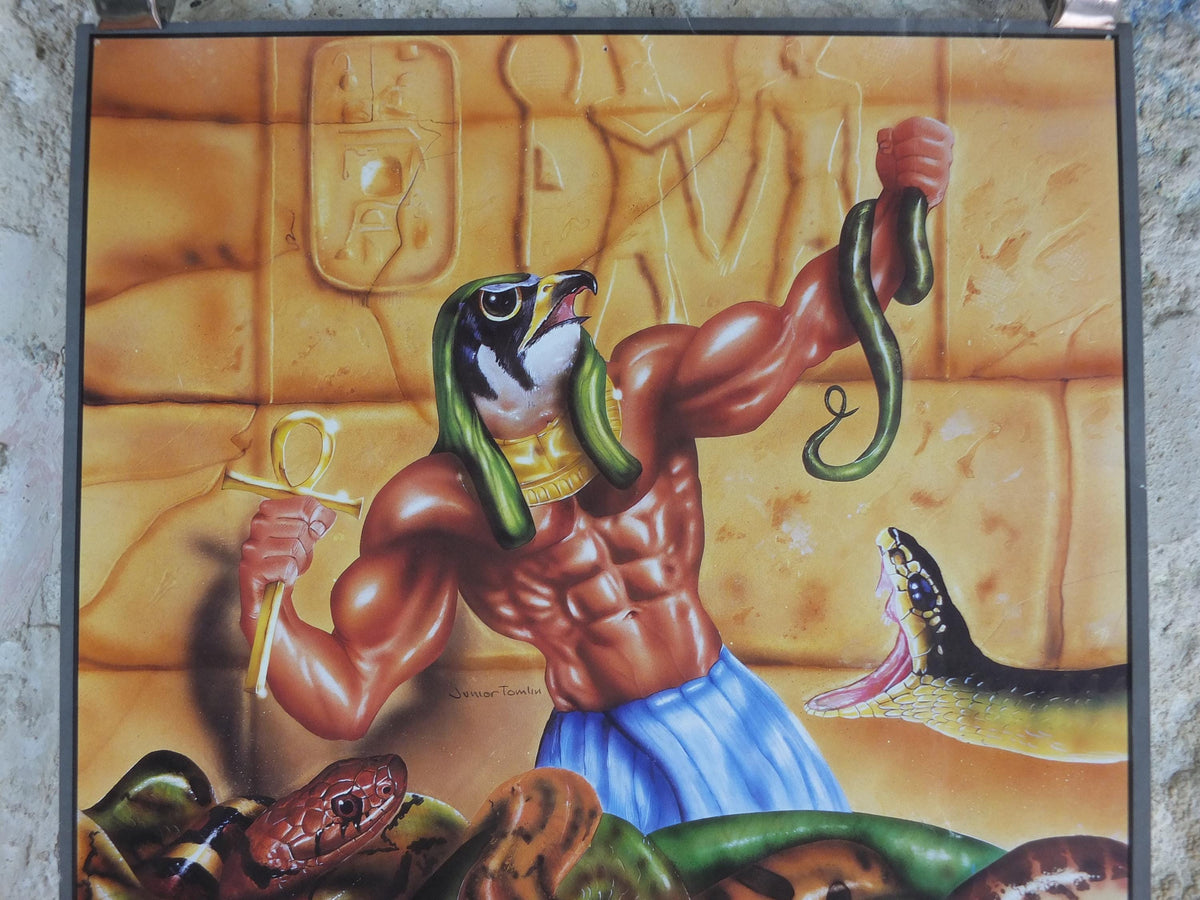 1989 Eye of Horus Poster, Amiga computer game from Fanfare and Logotron, Egyptian Adventure Game, gaming wall art decor