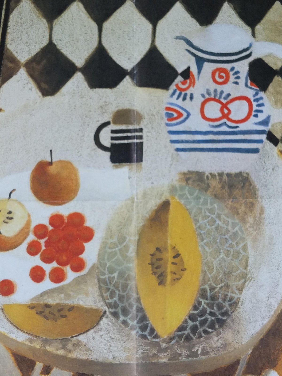 1995 Mary Fedden Poster, Summer Exhibition, Royal Academy of Arts, The Matisse Jug 1955, naive art, artist gallery exhibition wall art decor