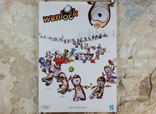 2012 London Olympics Poster, Wenlock, Olympic Mascot, LondOn 2012, XXX Olympiad, post modern, sport wall art decor